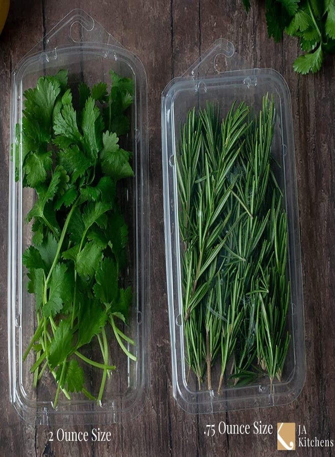 JA Kitchens 2 Ounce Large Herb Clamshell Container - Disposable - Pack of 20 - Image 4